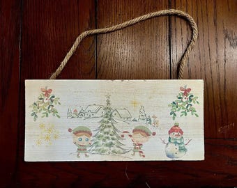 Vintage Inspired Wall Hanging | Winter Wall Decor