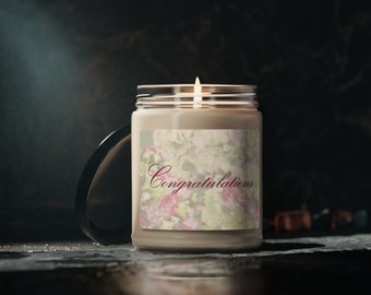 Bougie de félicitations, bougie de mariage, bougie de soja parfumée pour baby shower, 9 oz