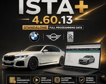 Software di diagnostica e programmazione BMW ISTA+ 4.60.13 (installazione tramite video) / Luglio 2026