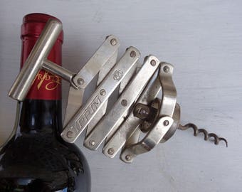 Vintage Corkscrew Extensible French /Tire bouchon Antique Bottle Opener Zig Zag "YPRIM"Type Concertina.
