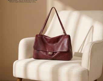 Zachte schoudertas | Tote tas | Minimalistische tas voor elke dag | Klassieke schoudertas voor dames