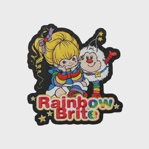 Rainbow Brite Embroidered Patch – Colorful Kids Cartoon Character Iron-On