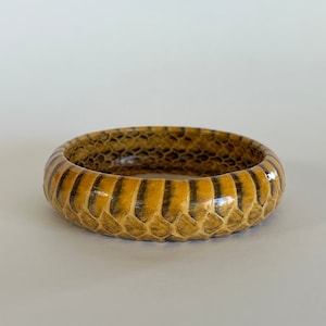 Vintage 50s Snakeskin Bangle Bracelet