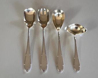 Cuatro servidores alemanes WMF RUBANS CROISES vintage del siglo XX