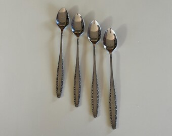 Four Vintage 60s LOVE STORY Iced Tea Spoons