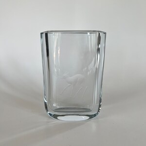 Vintage 30s STRÖMBERGSHYTTAN Fawn Glass Vase image 2