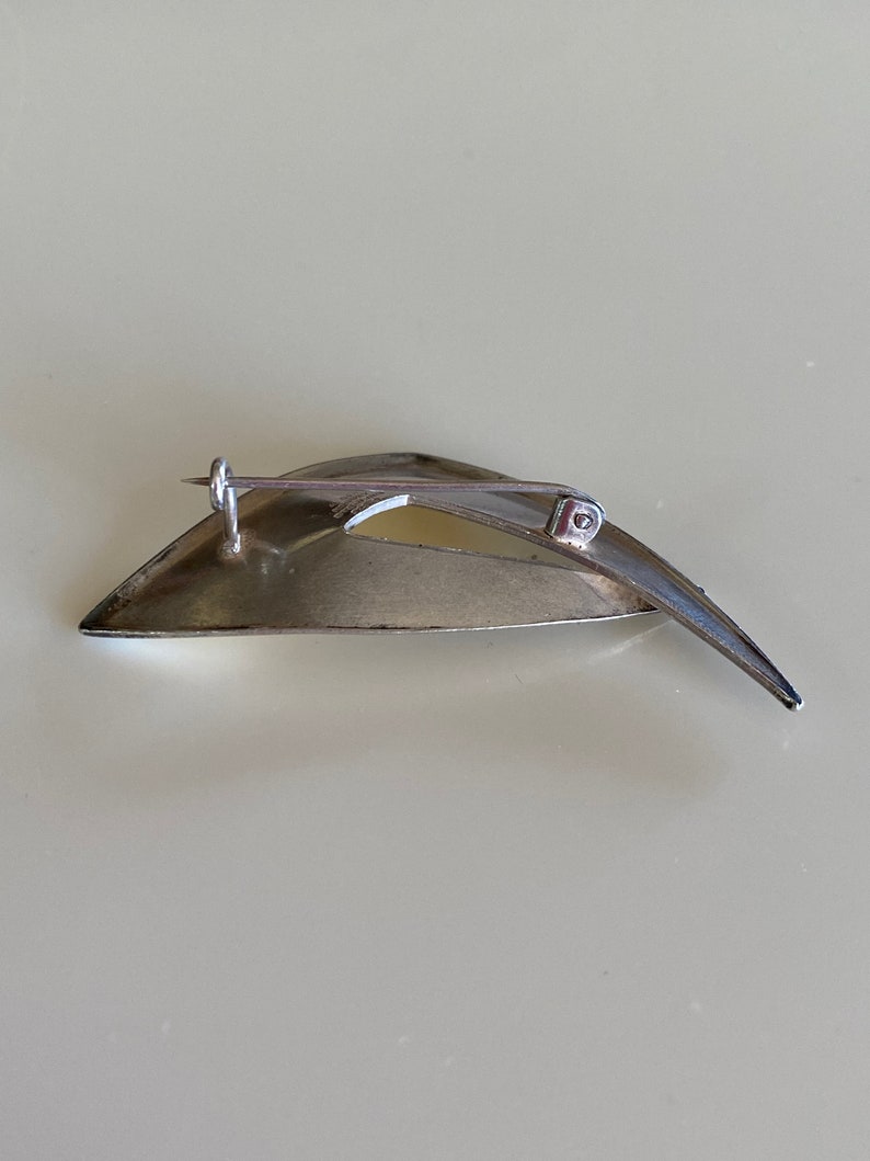 Vintage 60s A.SCH Sterling Enamel Pin