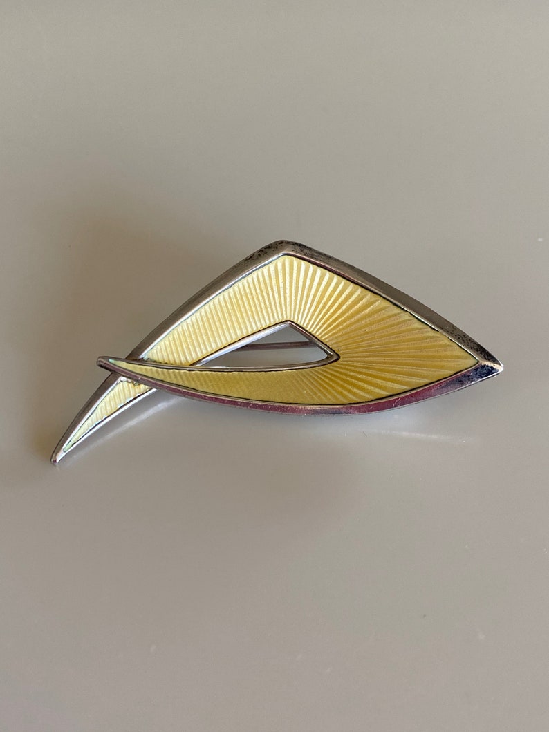 Vintage 60s A.SCH Sterling Enamel Pin