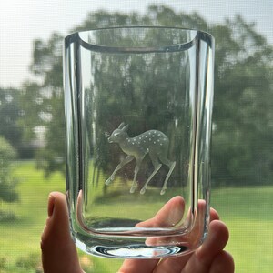 Vintage 30s STRÖMBERGSHYTTAN Fawn Glass Vase image 10