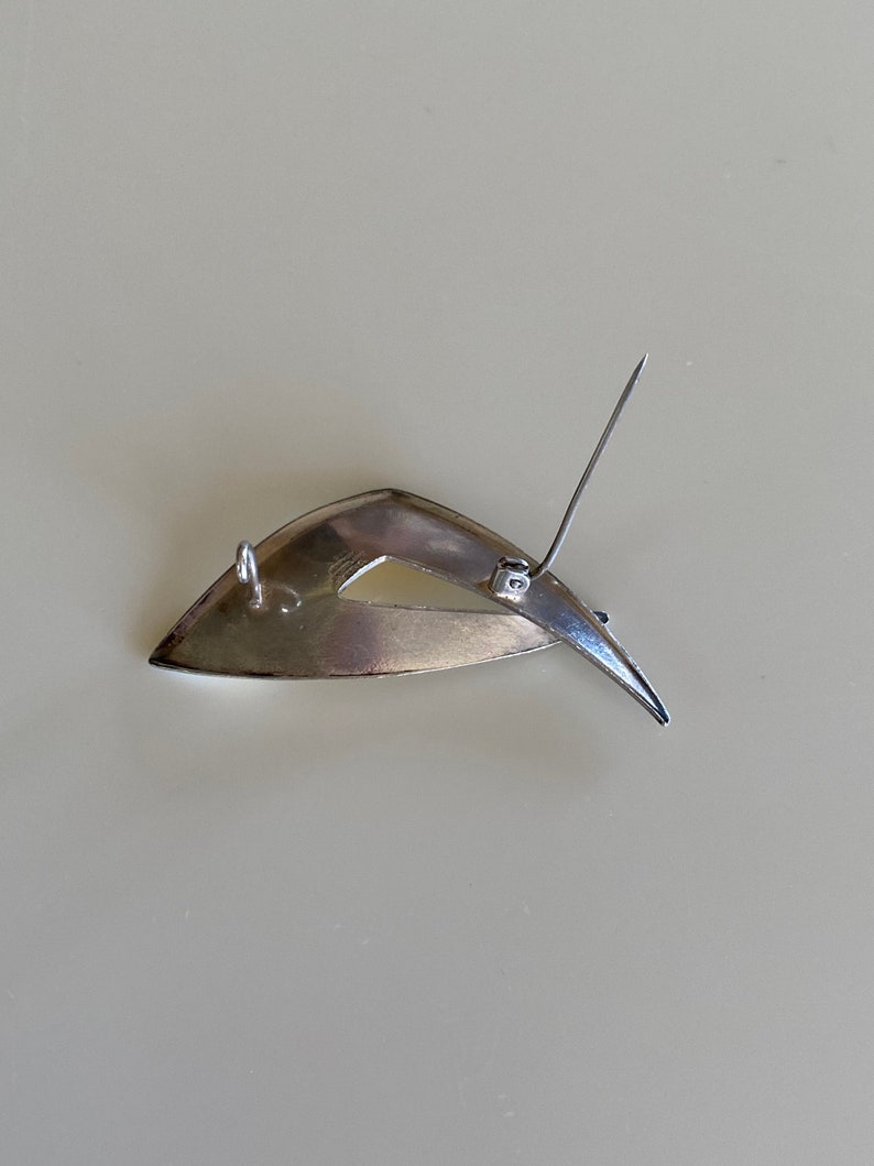 Vintage 60s A.SCH Sterling Enamel Pin
