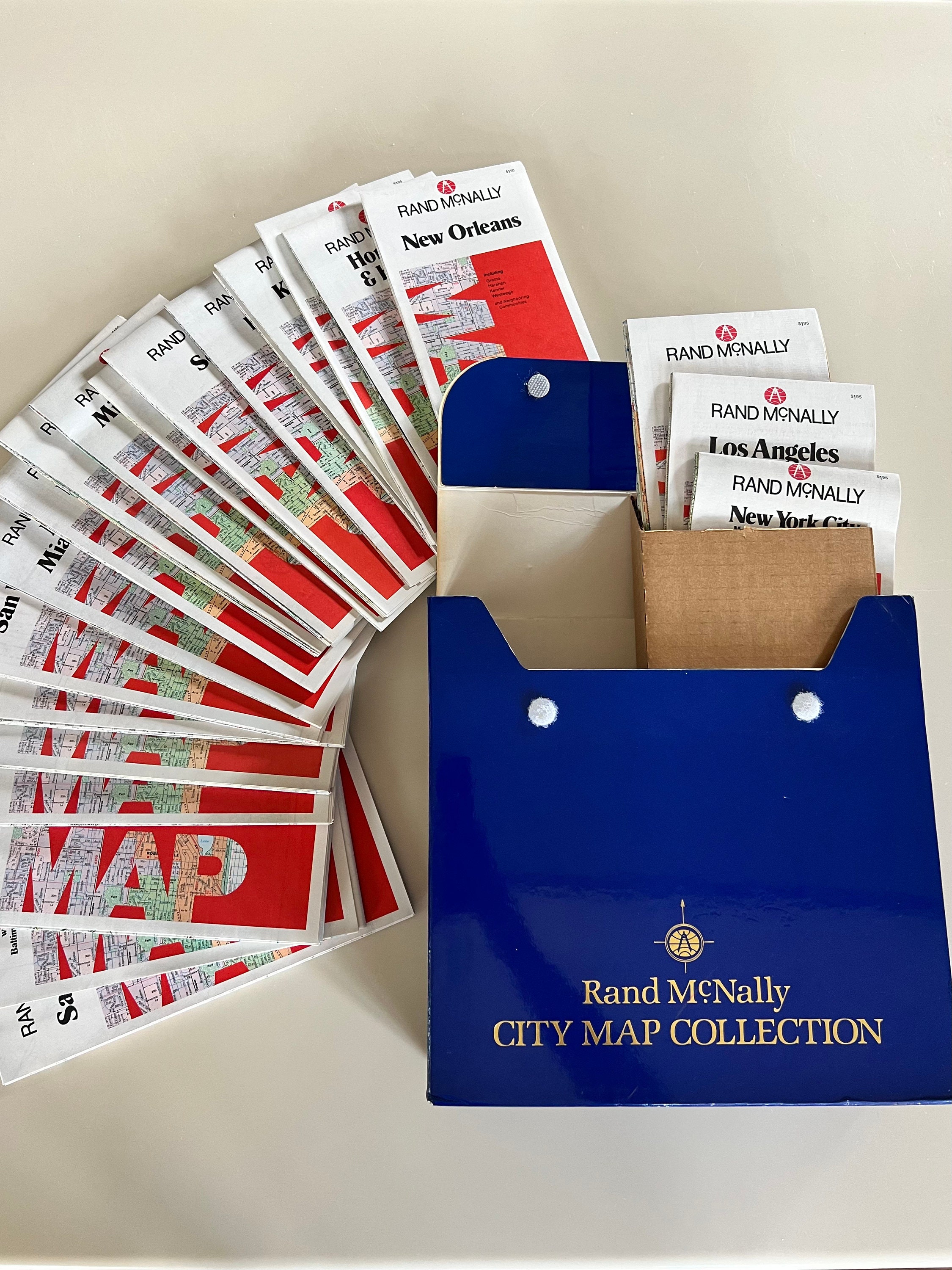 35 Pc. Vintage 80s RAND MCNALLY City Map Box Set - Etsy