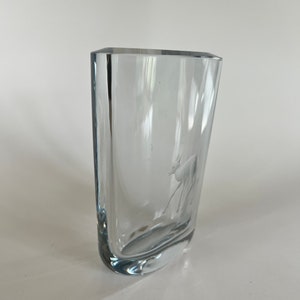 Vintage 30s STRÖMBERGSHYTTAN Fawn Glass Vase image 5