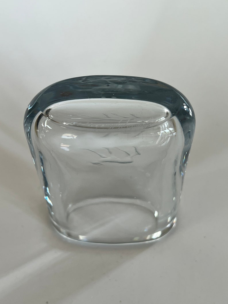 Vintage 30s STRÖMBERGSHYTTAN Fawn Glass Vase image 8