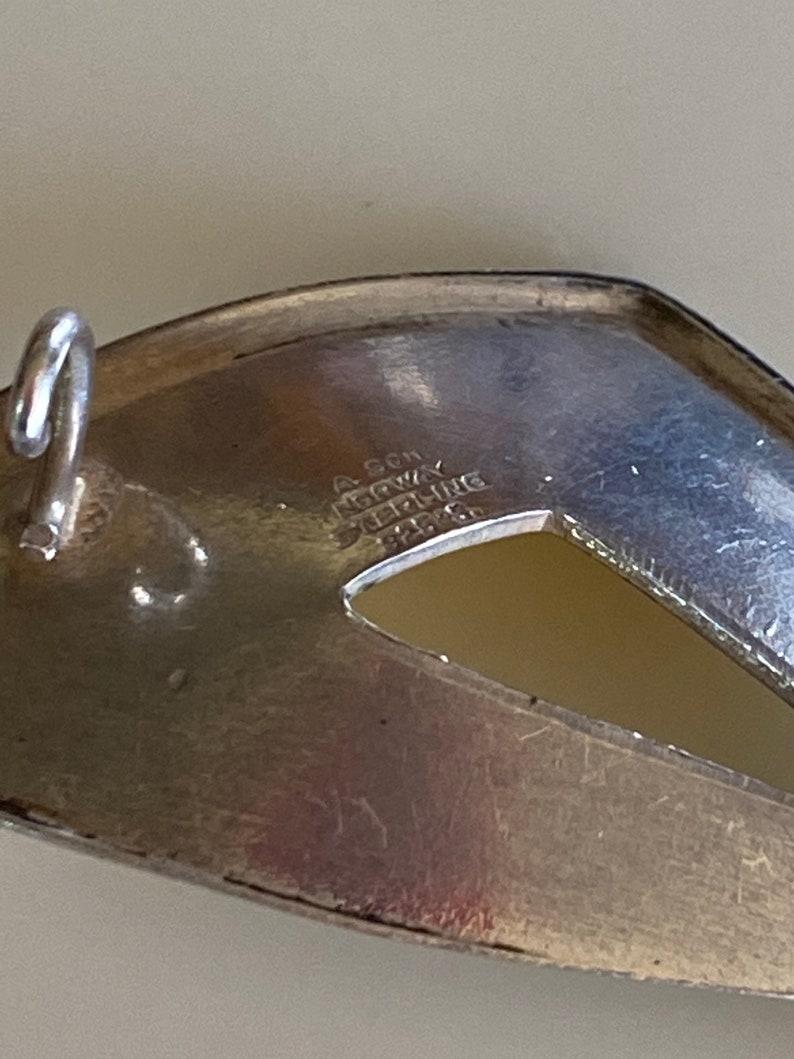 Vintage 60s A.SCH Sterling Enamel Pin