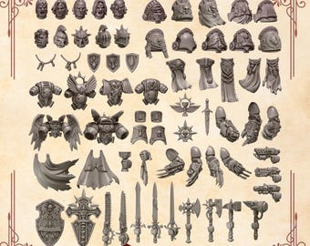 Crimson Lords Bits Packs set 3D printed 16k by Greytide Studios