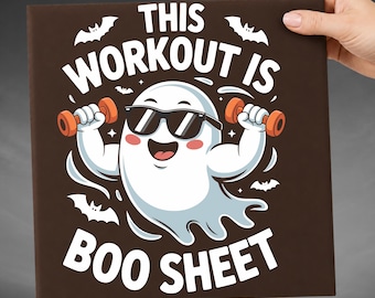 This Workout Is Boo Sheet DTF Transfer, Funny Halloween Gym Ghost Design, Fitness Heat Transfer Ready To Press, Funny Gym Lover Gift DTF