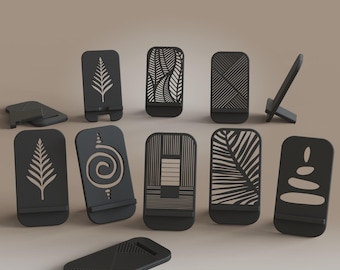 Minimalist Phone Stand: Japandi Nature Inspired Desk Decor Holder