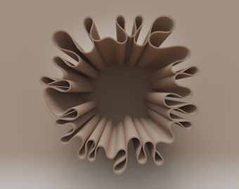 Wavy Bloom Bowl, Sculptural Tray, Organic Modern Catchall Dish, Minimalist Decor
