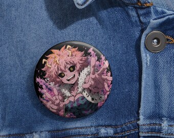 Broche da Mina Ashido | Broche de arte de fã do anime My Hero Academia