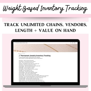 Permanent Jewelry Weight Based Inventory Database