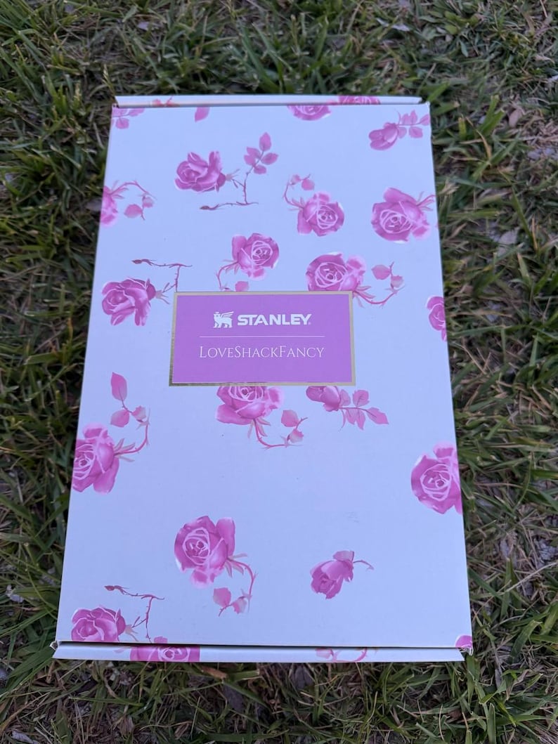 Stanley x LoveShackFancy 40oz bloemenbeker, roze roos quencher H2.0-mok afbeelding 2