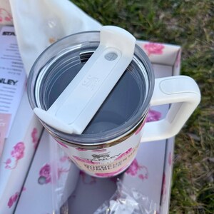 Stanley x LoveShackFancy 40oz bloemenbeker, roze roos quencher H2.0-mok afbeelding 10
