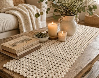 Eenvoudig gehaakt tafelloperpatroon, boerderijroosterdecor (pdf-download)