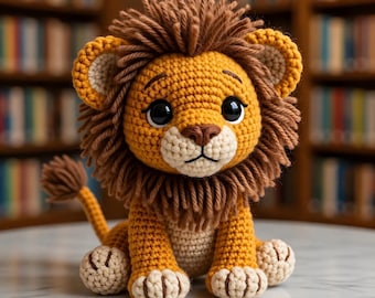 Haakpatroon leeuw amigurumi pdf | Kawaii-knuffel voor beginners (digitale download)