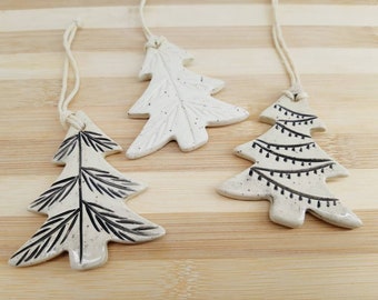 Handmade Ceramic Ornaments - Trees