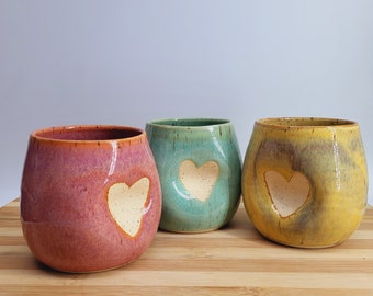 Naked Heart Thumprint Cup - 200mls | Pottery | Ceramic