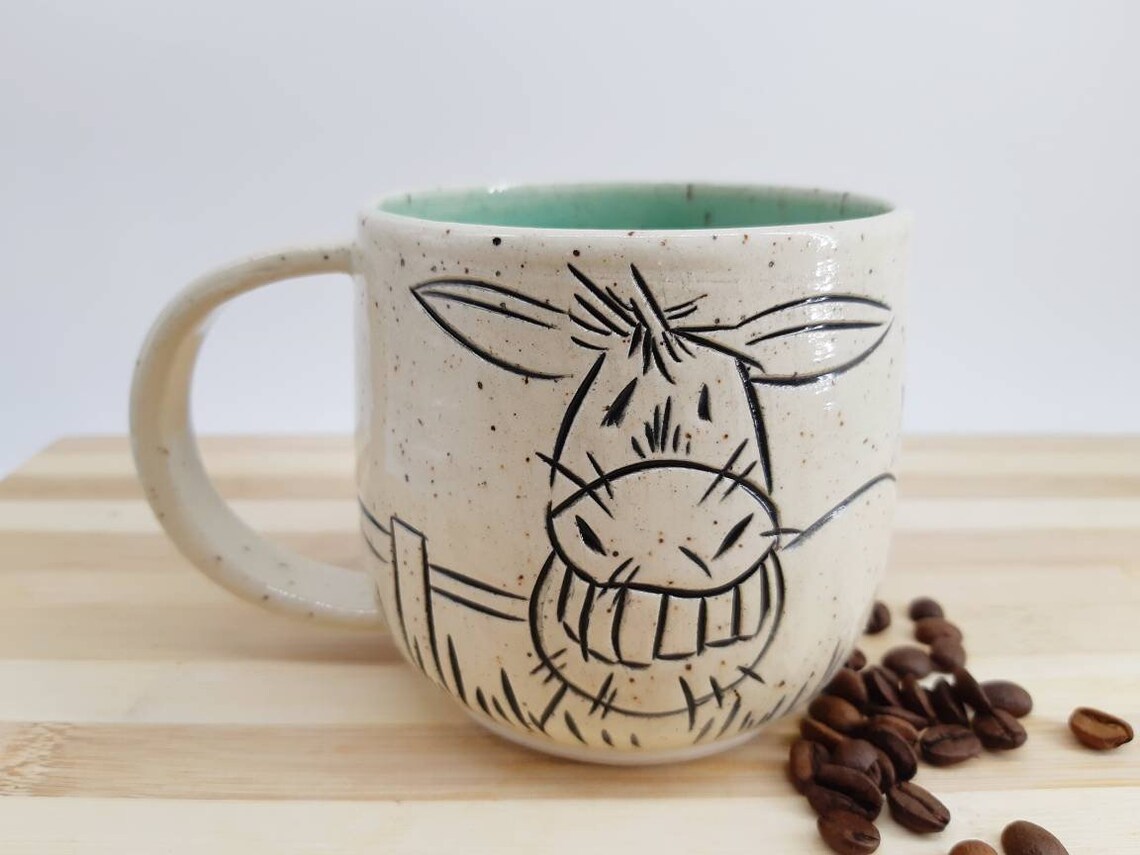 Donkey Mug pottery mug Etsy