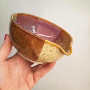 Spouted Bowl - Tricolour Pink and Brown | Matcha | Gravy | Dressing | Sauce | Ceramic | Pottery | Clay