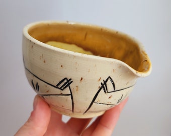 Spouted Bowl - Matcha | Gravy | Dressing | Sauce | Ceramic | Pottery | Clay