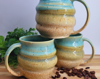 Wibbly Wobbly Pottery Mug - Wheel Thrown | Ceramic | Handmade