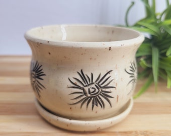 Mini Planter and Catch Plate - Pottery | Ceramic | Clay