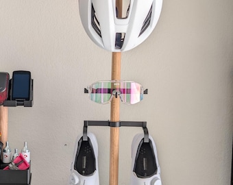 3D Printed Cycling Gear Rack | Helmet, Shoe, Sunglasses Organizer