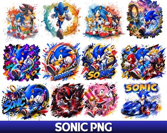 Sonic the Hedgehog PNG Bundle, Watercolor Sonic The Hedgehog, sonic Png, Sonic Face png, sonic characters Png, Sonic Birthday Baby png