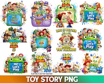 Toy Story PNG, Toy Story 5 Watercolor PNG, Toy Story 5 Characters Bundle PNG, Woody Buzz Jessie Digital Clipart, You’ve Got a Friend in Me