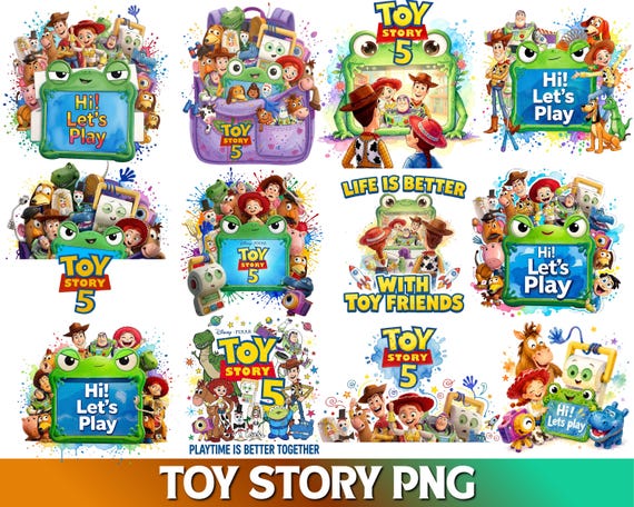 Toy Story PNG, Toy Story 5 Watercolor PNG, Toy Story 5 Characters Bundle PNG, Woody Buzz Jessie Digital Clipart, You’ve Got a Friend in Me