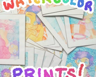 Handgemaakte aquarelafdrukken | Aangepaste monoprints zeefdruk en meer - volledige collectie !!