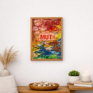 MUT Wandbild – Abstrakte Wall Art A4 – Motivational Print – Modernes Poster – SoulFrame Studio