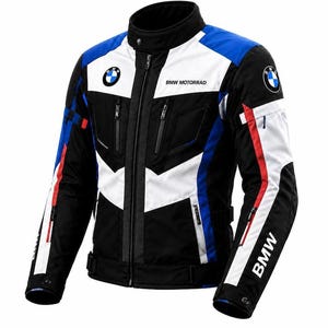 BMW Motorrad Adventure Touring-jacka för män – svart vit blå CE-skyddsjacka