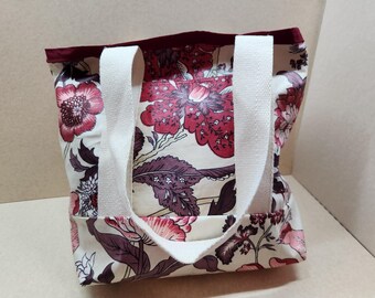 Reuseable Lined Market Shopping Tote Bag