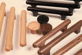 Solid Wood Cabinet Pulls and Knobs, Minimalist Handles, Furniture Hardware, Customizable Name