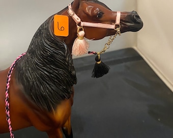 Model Horse Halter with lead rope