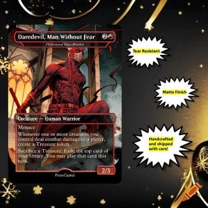 Mtg - Daredevil Professional Face Breaker Marvel - Custom Art Proxy - Commander Playtest Card - Matte Finish
