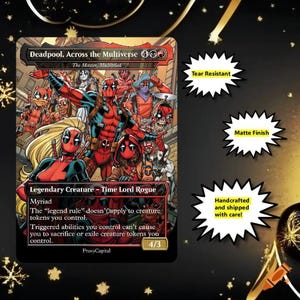 Mtg - Deadpool The Master Multiplied Marvel - Custom Art Proxy - Commander Playtest Card - Matte Finish