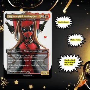 mtg deadpool trading card edh Magic the Gathering Secret Lair x Marvel's (Foil) : Toys & Games you may exchange his text box and another creatures Mtg Deadpool Token - Etsy