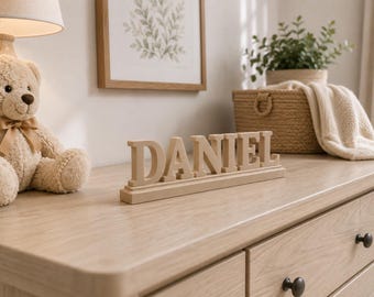 Custom Name Sign – Kids Room Desk Decor, Nursery Name Plate
