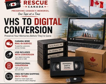 VHS to Digital Conversion Service | Canada Mail-In USB Transfer